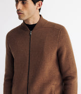 Pull gilet zippé col teddy camel - IZAC