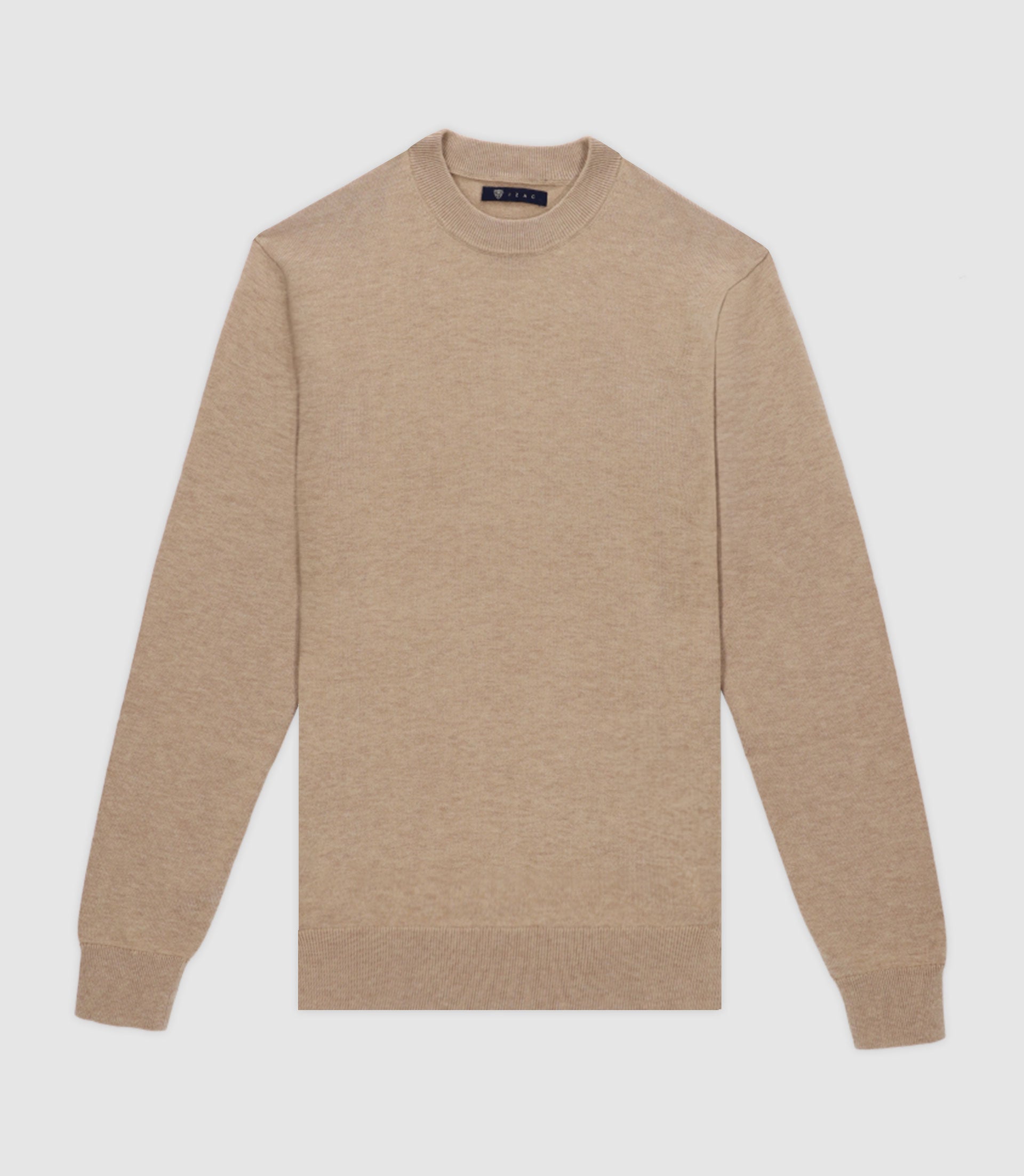 Pull col rond BEIGE