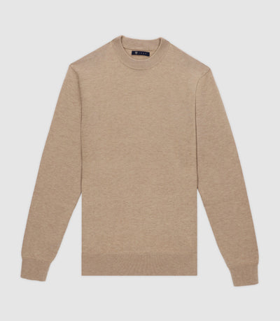 Pull col rond BEIGE - IZAC