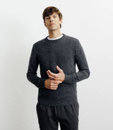 Pull col rond 100% cachemire anthracite - IZAC