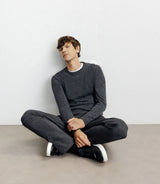 Pull col rond 100% cachemire anthracite - IZAC