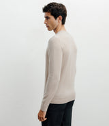Pull col rond 100% cachemire beige - IZAC