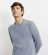Pull col rond 100% cachemire indigo - IZAC