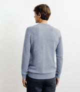 Pull col rond 100% cachemire indigo - IZAC