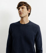 Pull col rond 100% cachemire marine - IZAC
