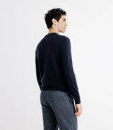 100% marine cashmere round neck sweater