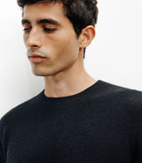 Pull col rond 100% cachemire noir - IZAC