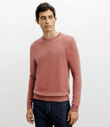 Pull col rond 100% cachemire rose - IZAC