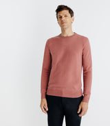 100% pink cashmere round neck sweater