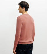Pull col rond 100% cachemire rose - IZAC