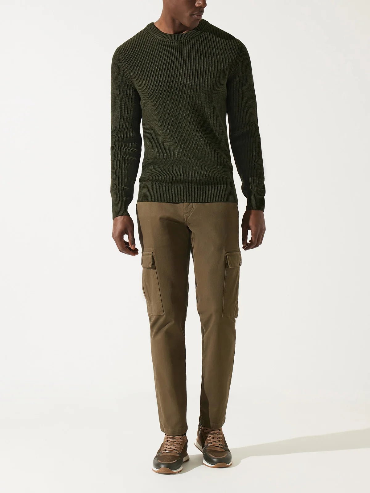 Pull col rond kaki - IZAC