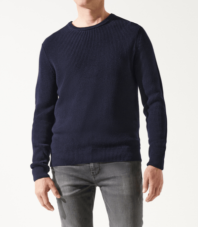 Pull col rond marine - IZAC