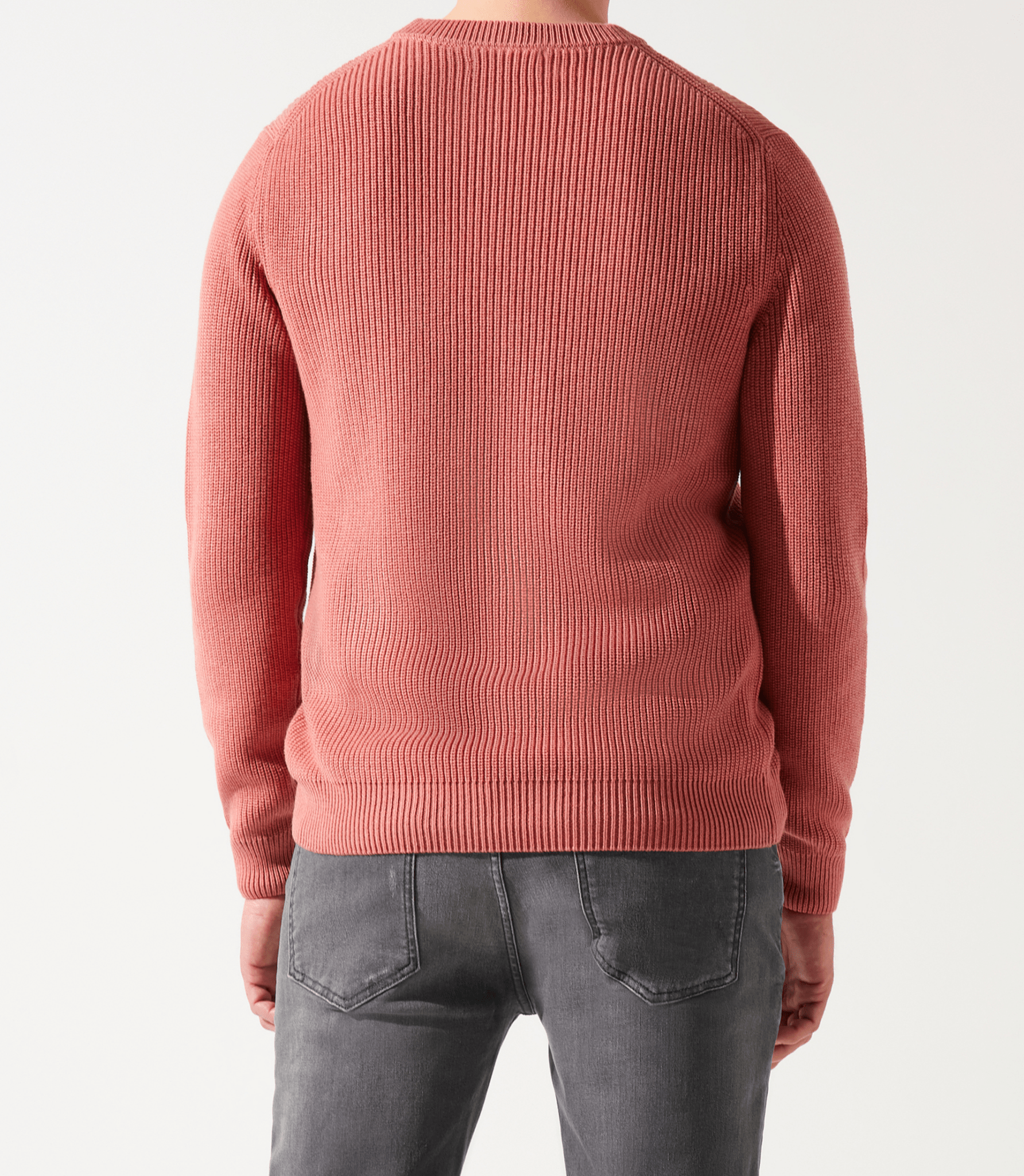 Pull col rond rose vieilli - IZAC