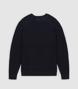 Pull col rond jeux de point marine - IZAC