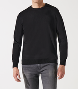 Black buttoned shoulder neck sweater