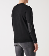 Pull col rond épaule boutonnée noir - IZAC