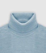 Pull col roulé bleu ciel - IZAC