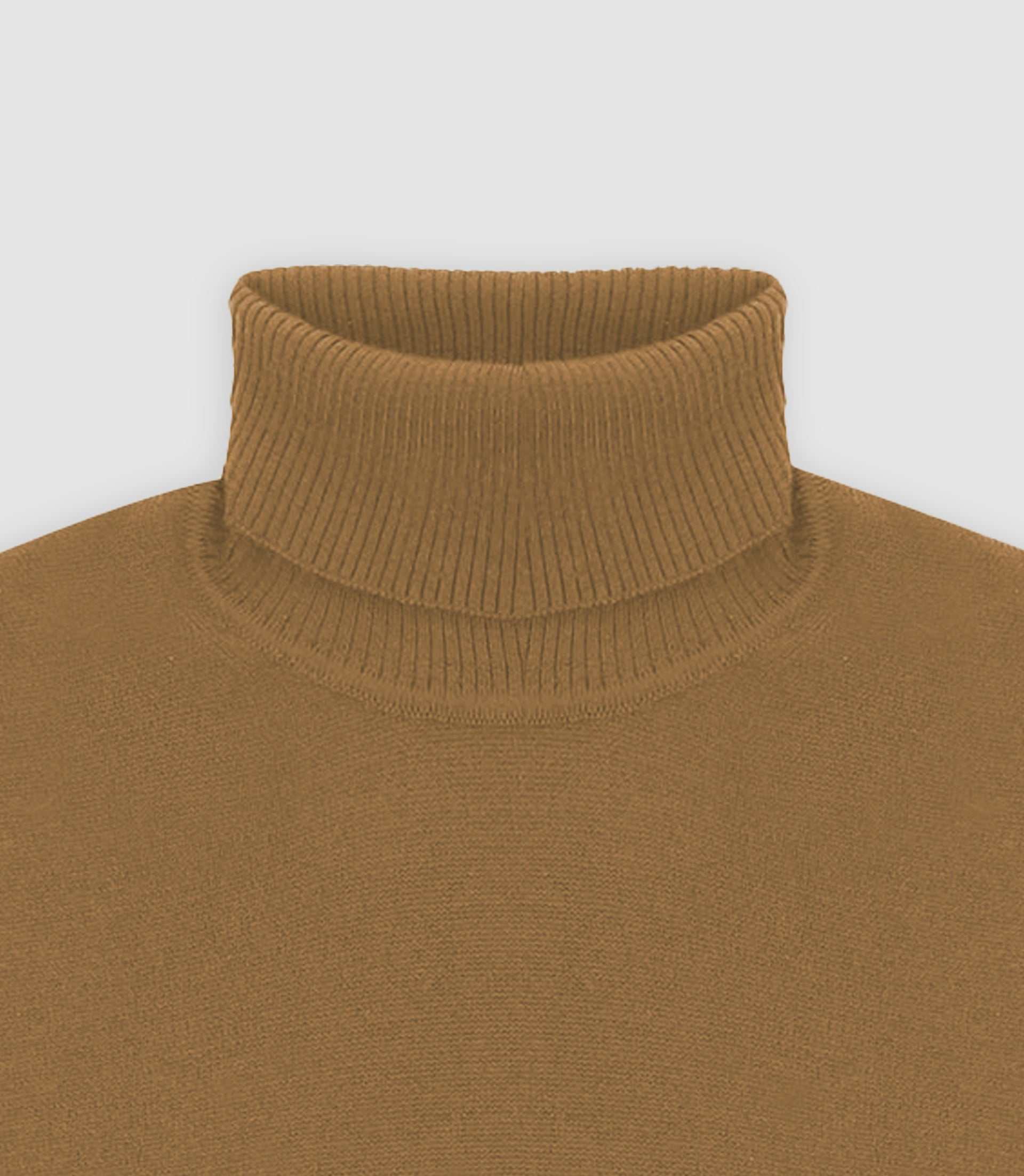 Pull col roulé camel - IZAC