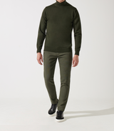 100% merino khaki turtleneck