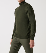 100% merino khaki turtleneck