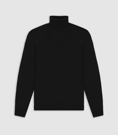 Pull col roulé noir - IZAC