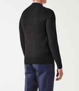 Pull col rond rayé noir - IZAC