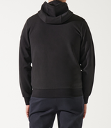 Black hooded zipped sweatshirt