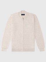 Gilet zippé col montant beige - IZAC