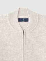 Gilet zippé col montant beige - IZAC