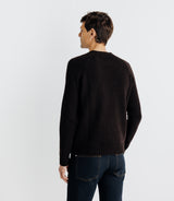 Pull manches longues col rond marron - IZAC