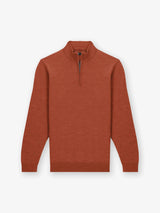 Pull col zip brique - IZAC