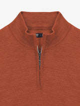 Pull col zip brique - IZAC