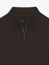 Pull col zip marron - IZAC
