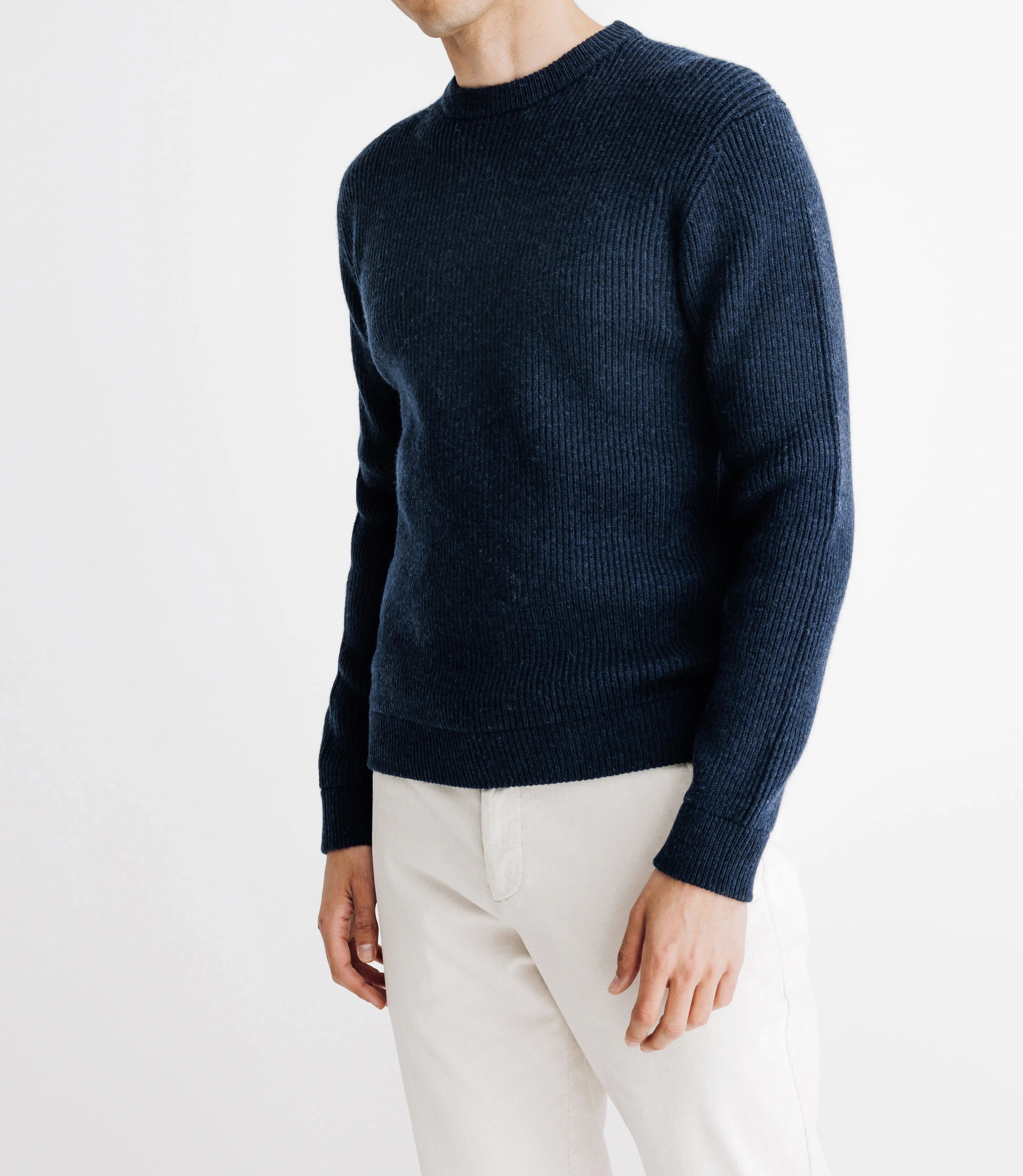 Pull col rond marine - IZAC