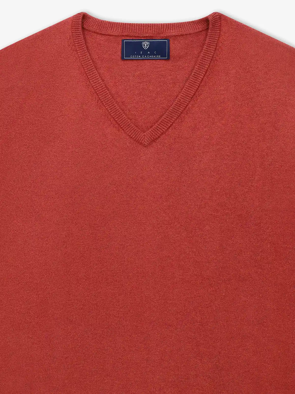 Pull col V brique - IZAC