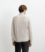 Pull col roulé 100% cachemire beige - IZAC