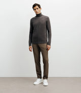 Pull col roulé 100% cachemire marron - IZAC