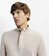 Pull col montant 100% cachemire beige - IZAC