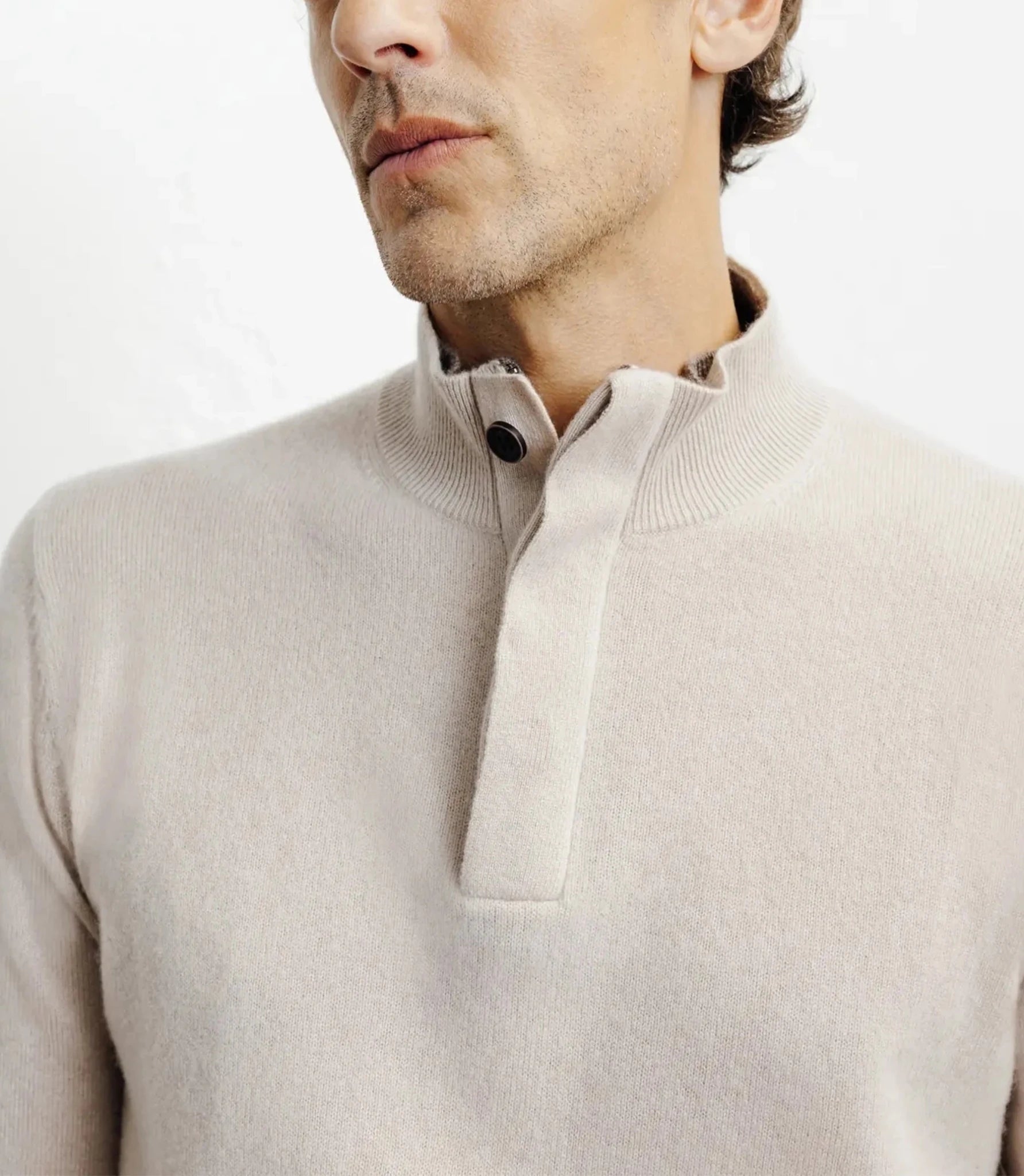 Zipped and buttoned and buttoned 100% beige h24