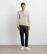 Pull col montant 100% cachemire beige - IZAC