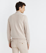 Pull col montant en cachemire beige - IZAC