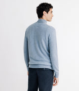 Pull col montant 100% cachemire indigo