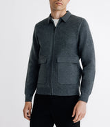 Pull cardigan zippé anthracite - IZAC