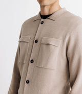 Pull en laine mérinos beige - IZAC