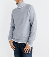 Pull col roulé indigo - IZAC