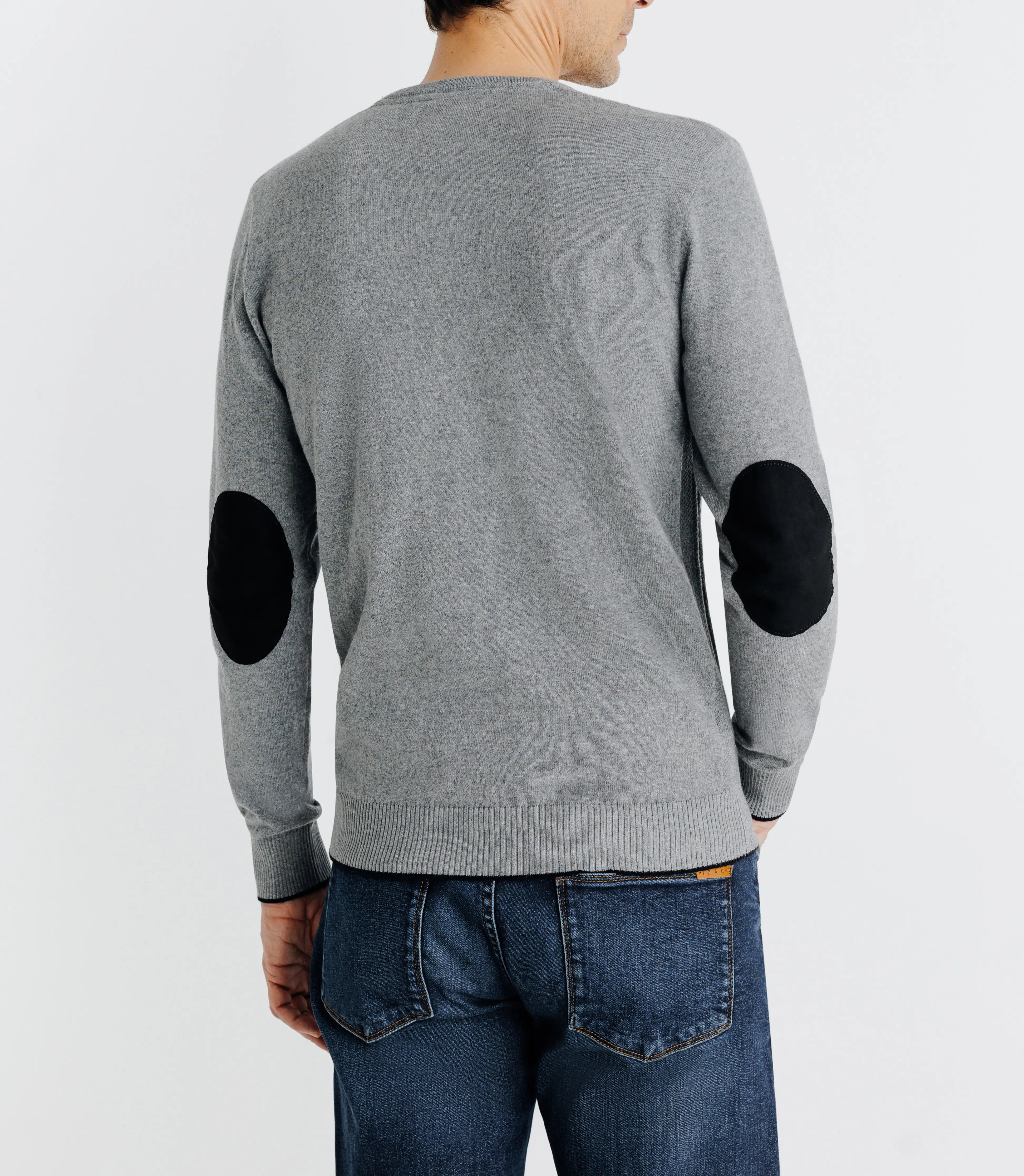 Pull col V manches longues gris - IZAC