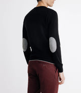 Pull col V manches longues noir - IZAC