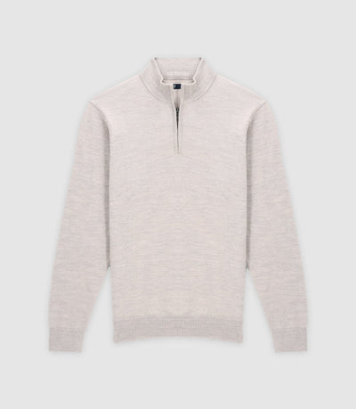 Pull col montant gris beige - IZAC