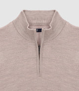 Pull col montant taupe