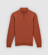 Pull col montant marron